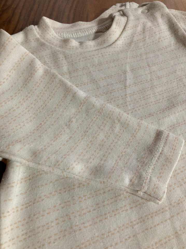 Bebek Beyaz Pamuklu Uzun Kollu Tulum - Görsel 4