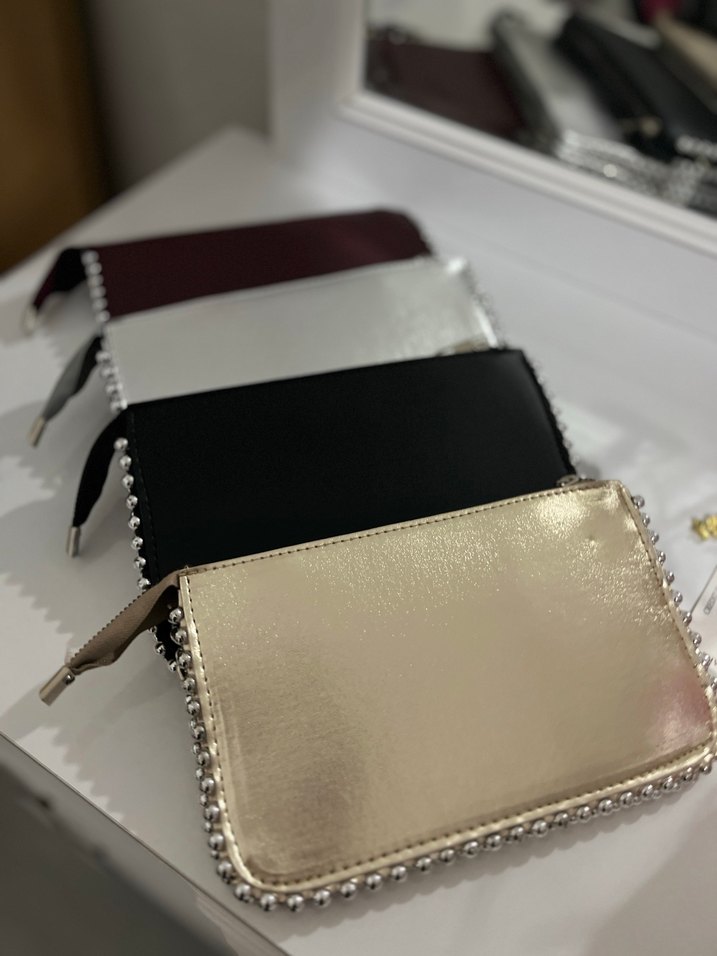 Parlak İşlemeli Deri Kadın çanta - Görsel 2