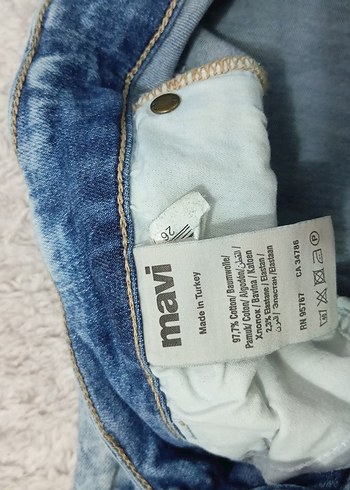 26 Beden mavi Renk Mavi Jeans Serenity Bilekte Fermuarlı Jean