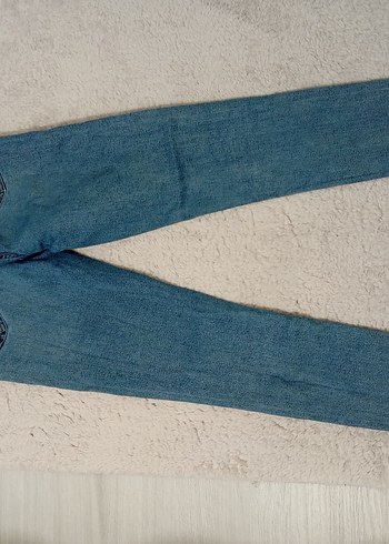 m Beden mavi Renk Gri Mavi Kadın Normal Paça Denim Pantolon