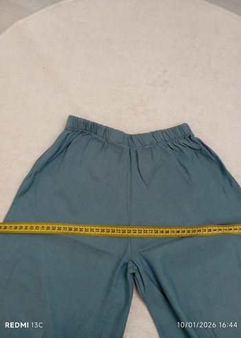 Mint Yeşili Bol Paça Pantolon - Görsel 5