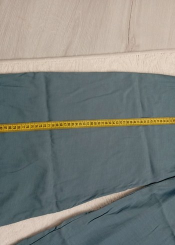 Mint Yeşili Bol Paça Pantolon - Görsel 2