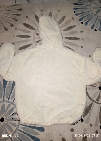 Unisex Welsoft Kuzu Kumaşı Kapüşonlu Ceket - Görsel 8