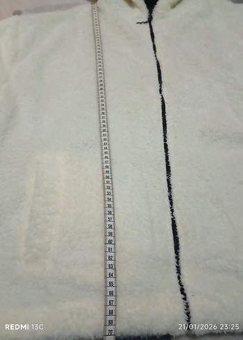 Unisex Welsoft Kuzu Kumaşı Kapüşonlu Ceket - Görsel 3