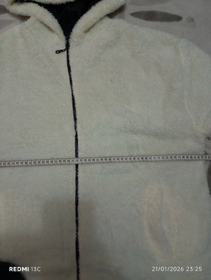 Unisex Welsoft Kuzu Kumaşı Kapüşonlu Ceket - Görsel 4