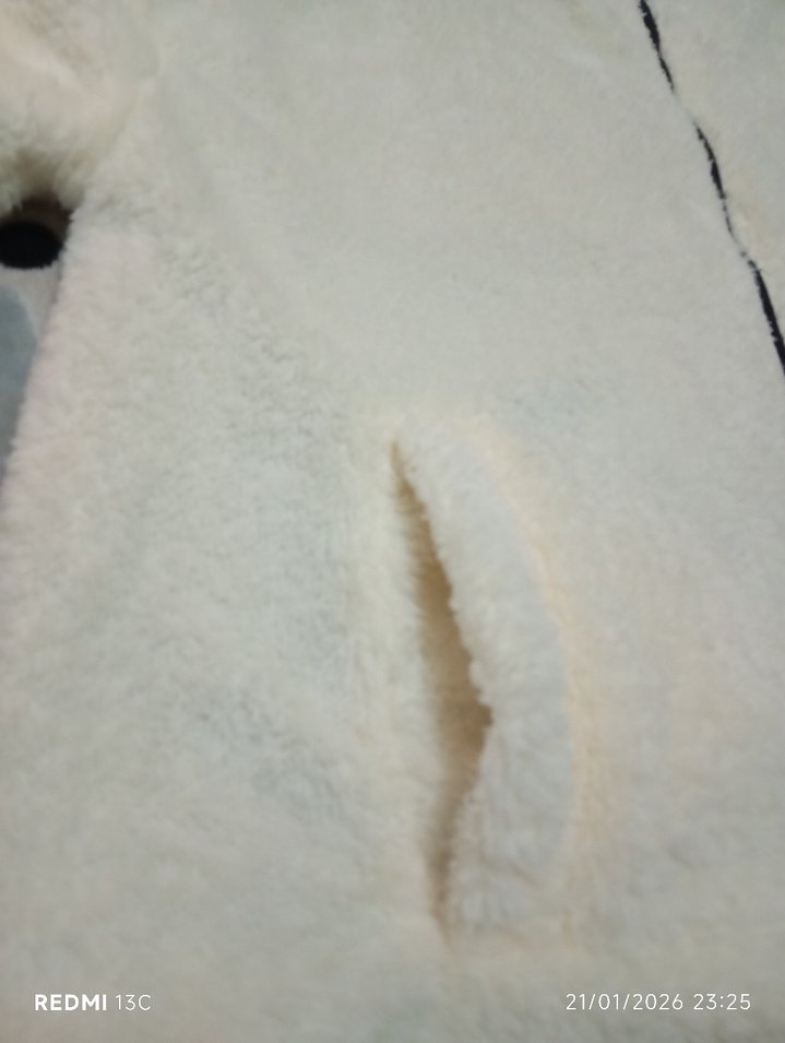 Unisex Welsoft Kuzu Kumaşı Kapüşonlu Ceket - Görsel 2