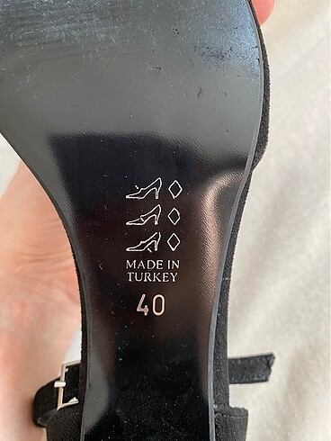 40 Beden siyah Renk Siyah topuklu ayakkabı