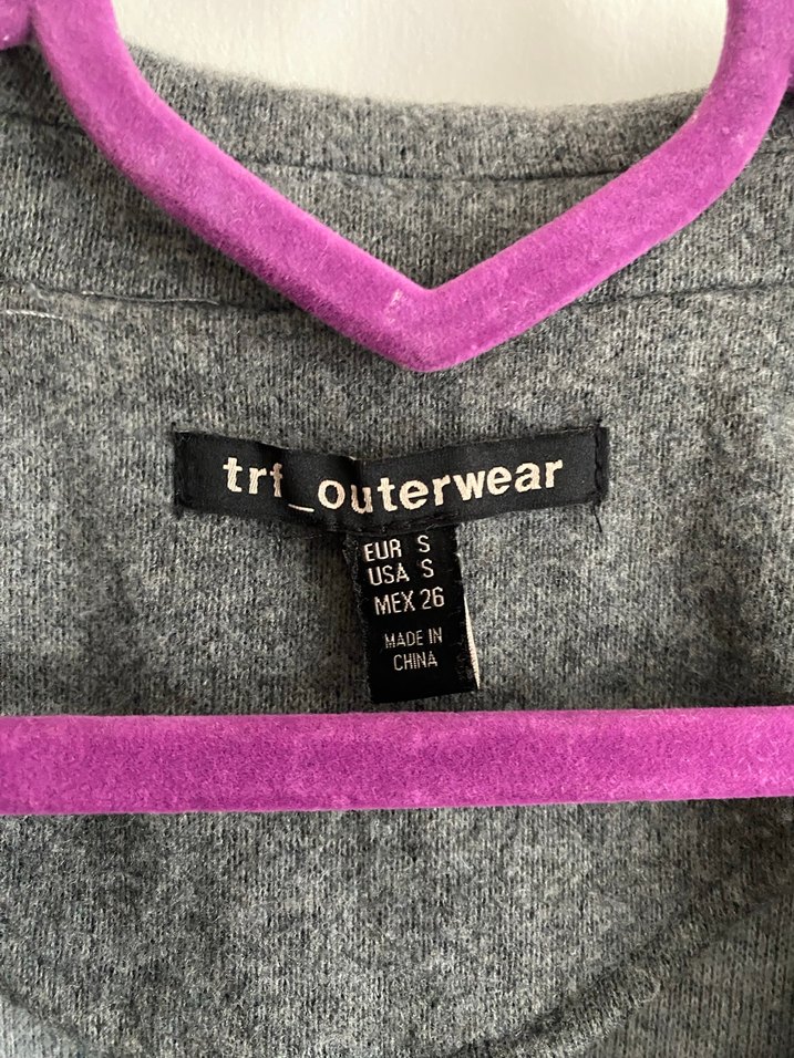 Gri Düğmeli Klasik Kaban zara - Görsel 3