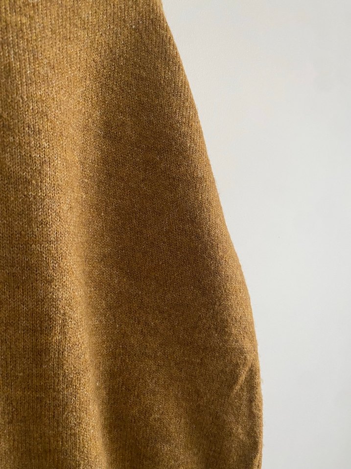 Kadın Kahverengi Örgü Yün Kazak oversize - Görsel 2