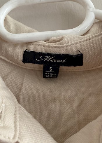 Bej Düğmeli Kadın Keten Bağlamalı Crop Gömlek - Görsel 3