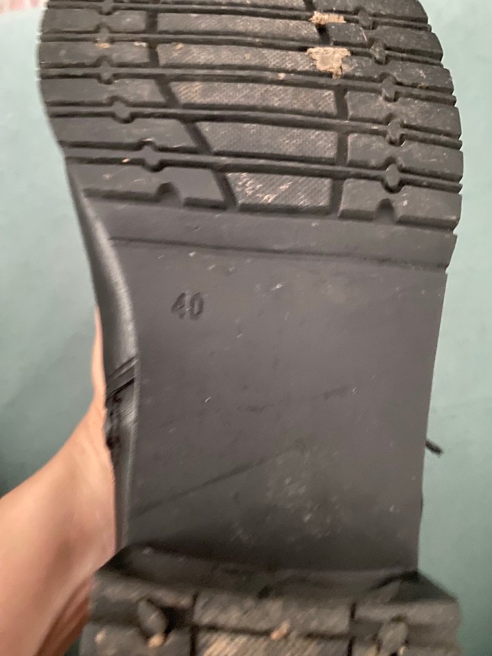 Siyah Deri Goth Punk Kadın Botu - Görsel 3