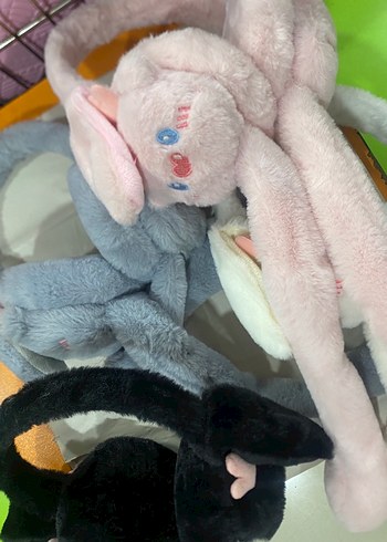 Gri Kürklü Kız Çocuk Sıcak Terlik - Görsel 2