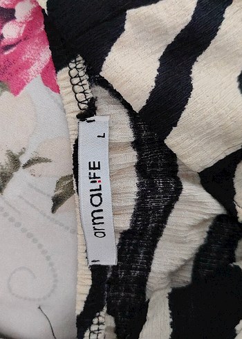 l Beden Zebra Desenli Strappy Mini Büstiyer