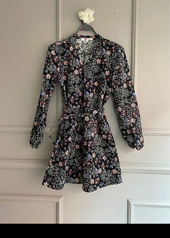 Kemerli Bohem Desenli Midi Elbise - Görsel 6