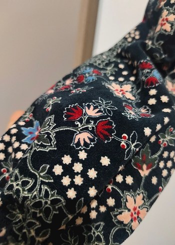 Kemerli Bohem Desenli Midi Elbise - Görsel 4