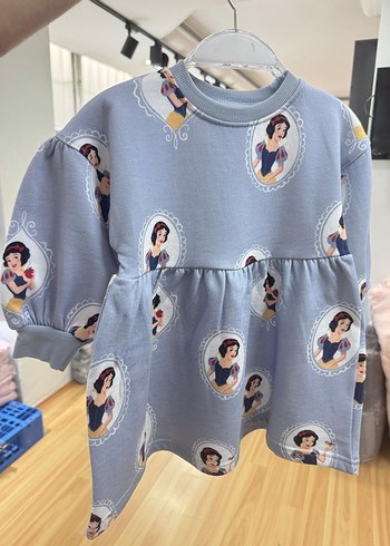 Nakışlı Gri Kız Çocuk Elbisesi - Görsel 4