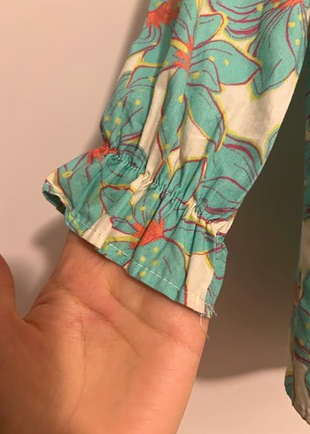 Çiçek Desenli Bohem Kız Bluzu - Görsel 3