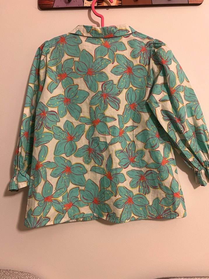 Çiçek Desenli Bohem Kız Bluzu - Görsel 2