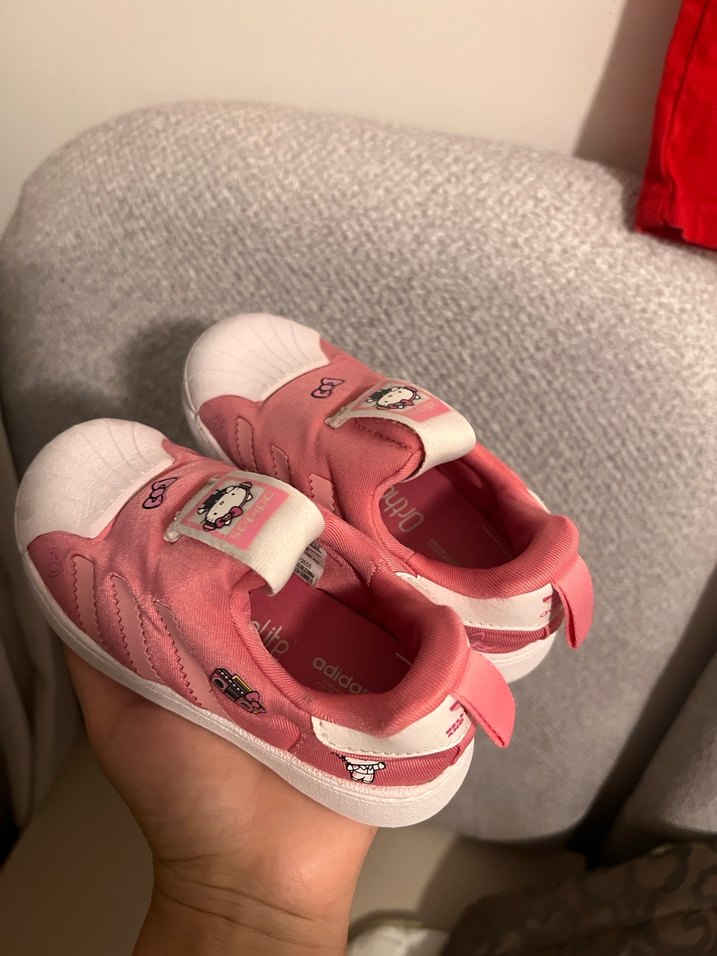 Kız Çocuk Pembe Cırtlı Spor Ayakkabı - Görsel 2