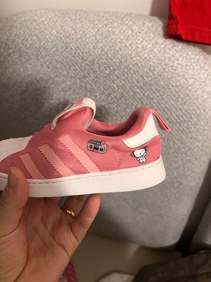 Kız Çocuk Pembe Cırtlı Spor Ayakkabı - Görsel 4