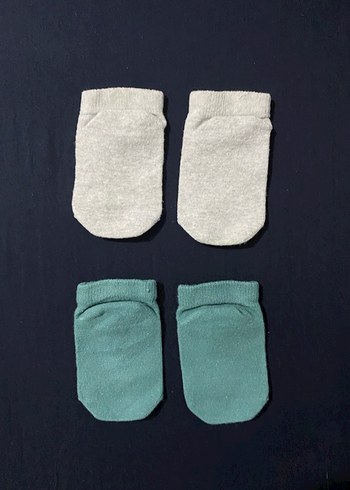 Erkek Çocuk Gri ve Yeşil Çorap Seti - Görsel 2