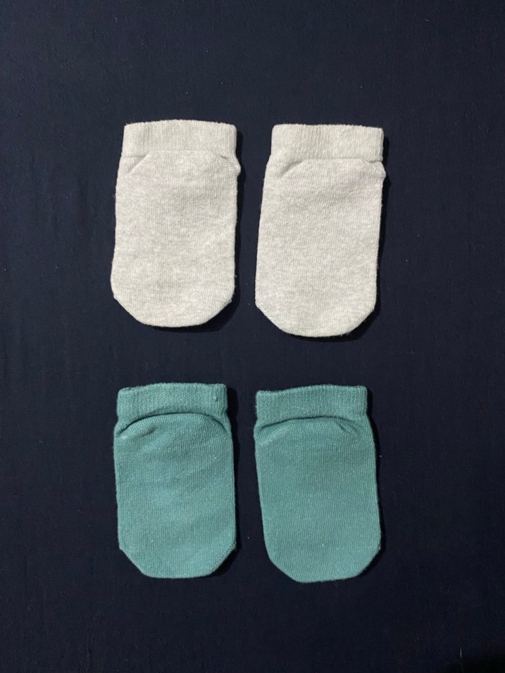 Erkek Çocuk Gri ve Yeşil Çorap Seti - Görsel 2