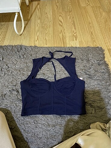 Sheinside Lacivert crop