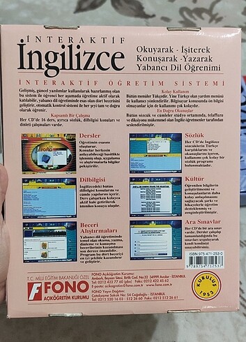  Fono ingilizce öğrenim cd seti (interaktif ingilizce)