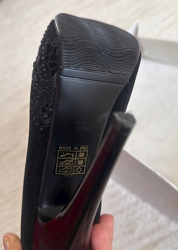 Siyah Süet Nakışlı Stiletto Topuklu Bot - Görsel 7