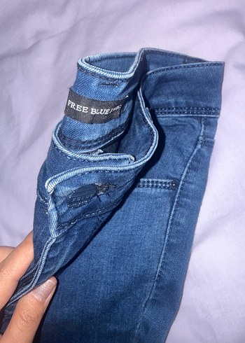 Kadın Mavi Denim Kot Pantolon - Görsel 2