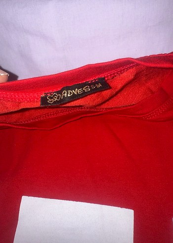 Kırmızı Baskılı Uzun Kollu Sweatshirt - Görsel 3