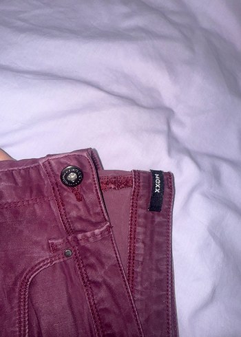 Bordo Kadın Günlük deri Pantolon - Görsel 2