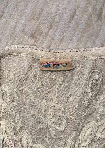 Beyaz Dantel Nakışlı Bohem Kız Bolero - Görsel 2