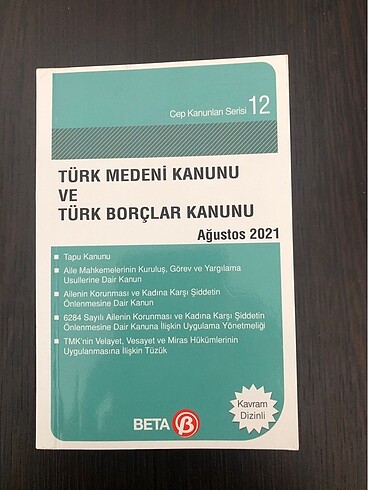 Türk Medeni Kanunu Cep Kanunları