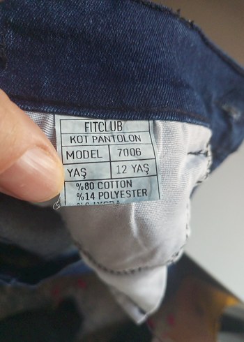 11-12 Yaş Beden lacivert Renk Erkek Çocuk Lacivert Denim Pantolon