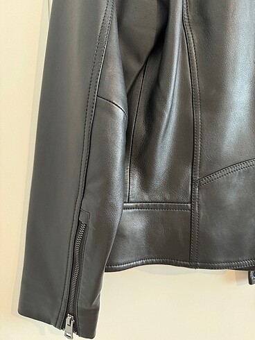 s Beden siyah Renk Massimo Dutti deri ceket s beden