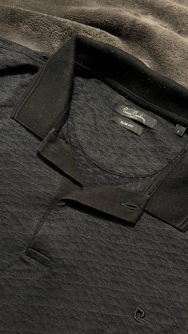 Pierre Cardin Siyah Erkek Polo Yaka Tişört - Görsel 3