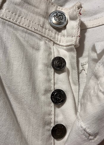 Diesel Düğmeli Beyaz Erkek Kot Pantolon - Görsel 3