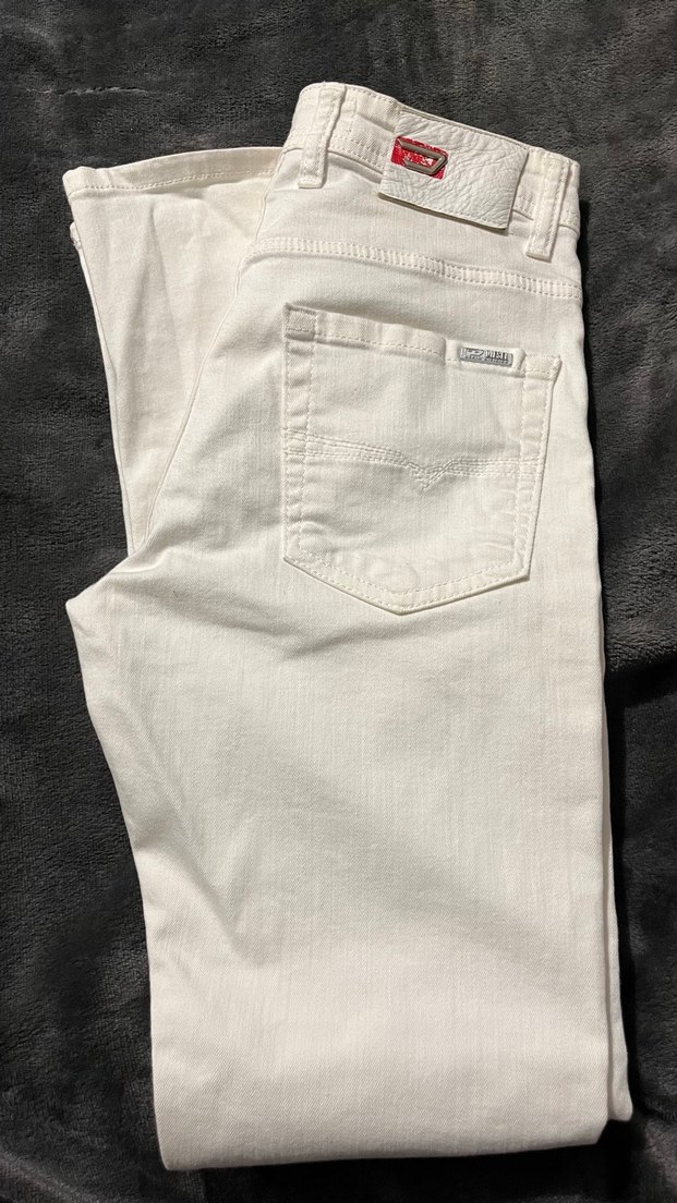 Diesel Düğmeli Beyaz Erkek Kot Pantolon - Görsel 5