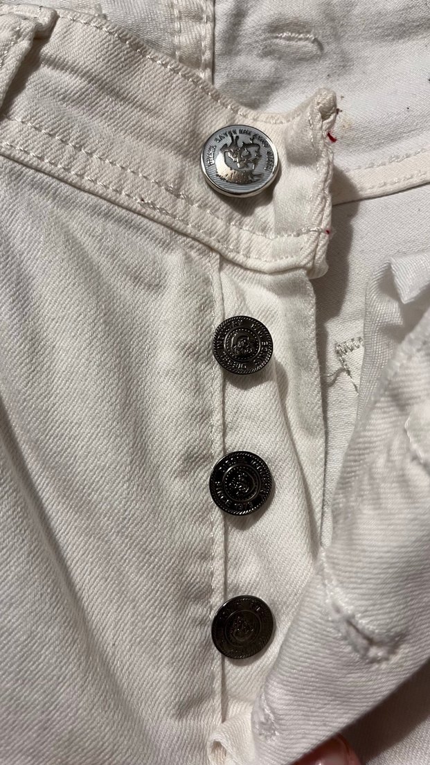 Diesel Düğmeli Beyaz Erkek Kot Pantolon - Görsel 3