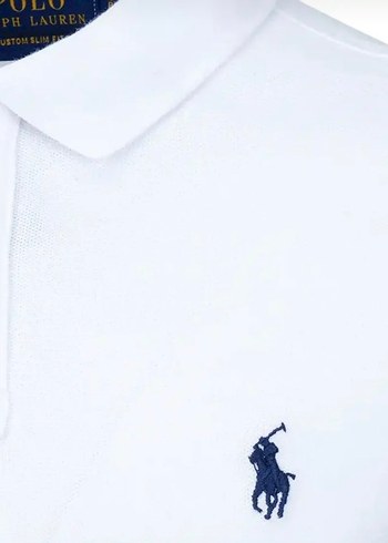 Beyaz Polo Yaka Erkek Tişört orjinal - Görsel 3