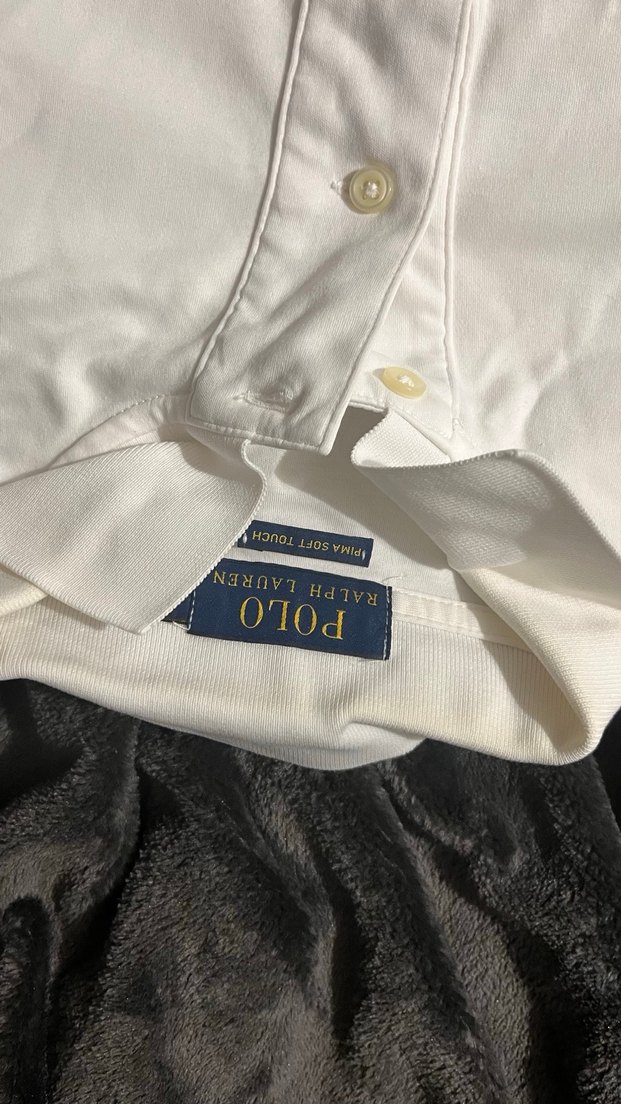 Beyaz Polo Yaka Erkek Tişört orjinal - Görsel 5