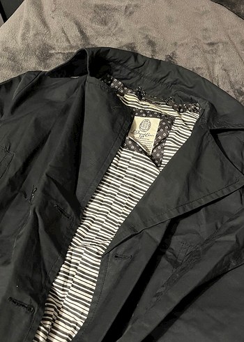 Kadın Siyah Midi Boy Trençkot - Görsel 2