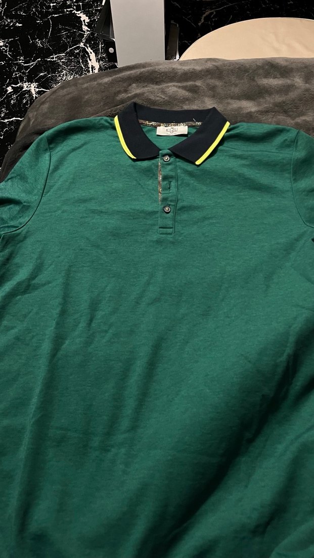 Düğmeli Yeşil Polo Yaka Erkek polo yaka - Görsel 2