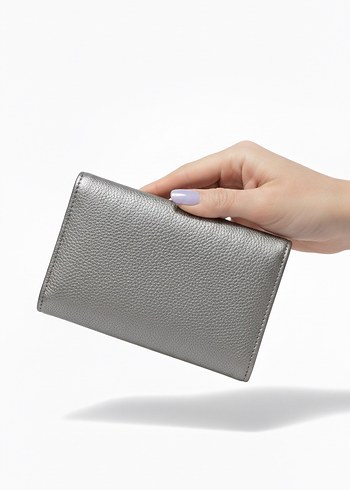 Gri Deri Kadın Cüzdanı - Guess - Görsel 2