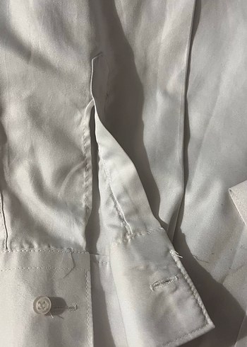 Kadın Beyaz kumaş Uzun Kollu Gömlek - Görsel 7