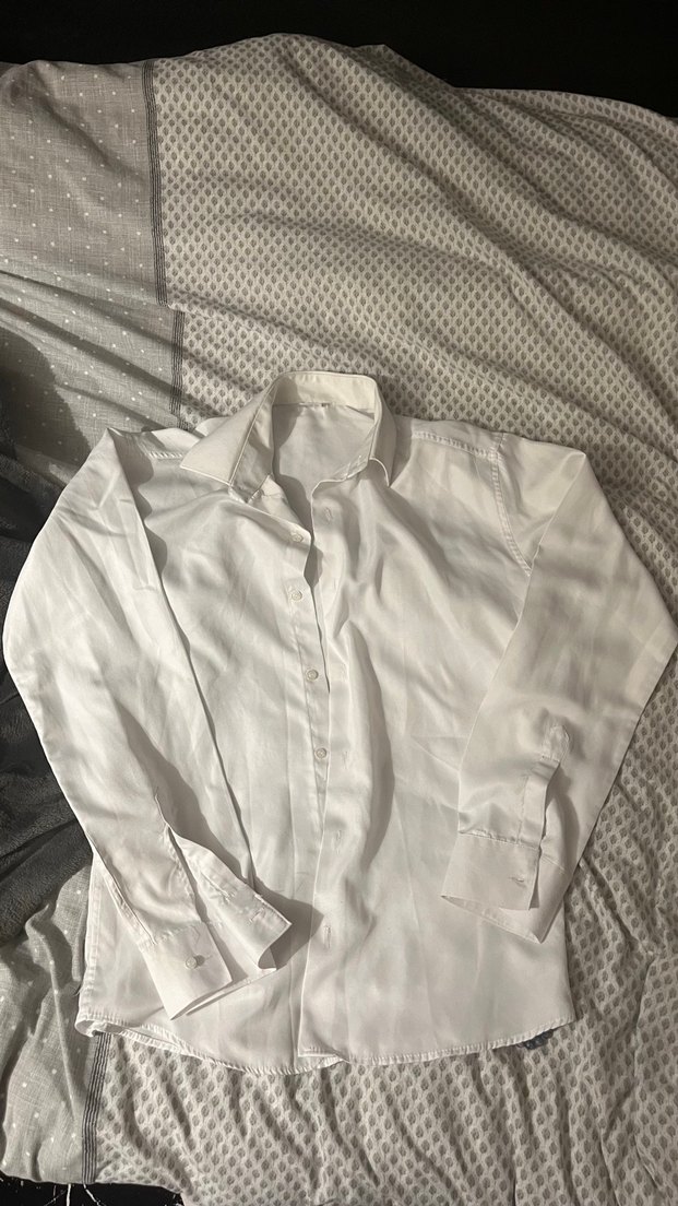 Kadın Beyaz kumaş Uzun Kollu Gömlek - Görsel 2