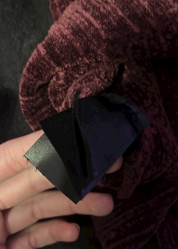 H&M Bordo Örgü Kadın Kazak - Görsel 5