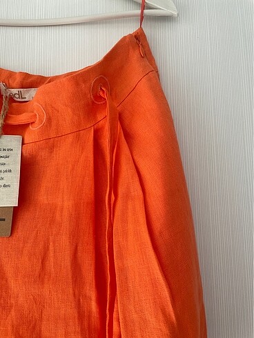 xl Beden turuncu Renk ADL keten pantolon