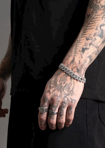 Zara Iced out cuban chain bileklik